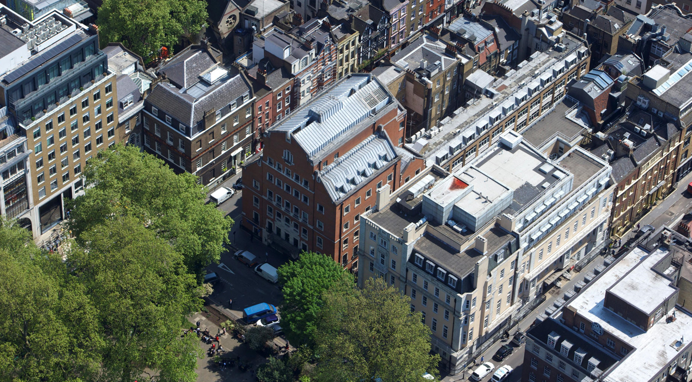 27 Soho Square Aerial View